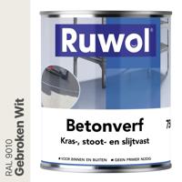 Ruwol Betonverf Gebroken Wit (RAL 9010) 750 ml - thumbnail