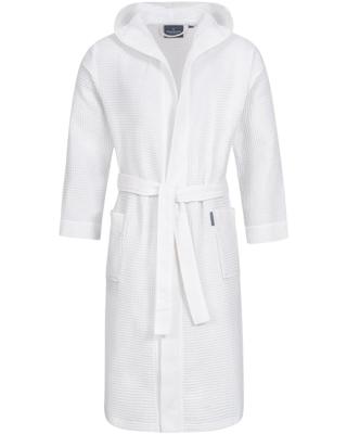 Morgenstern Morgenstern badjas Andrea wafelstof met Capuchon 120cm Wit XXL