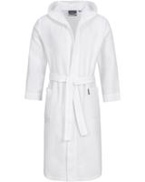 Morgenstern Morgenstern badjas Andrea wafelstof met Capuchon 120cm Wit XXL - thumbnail