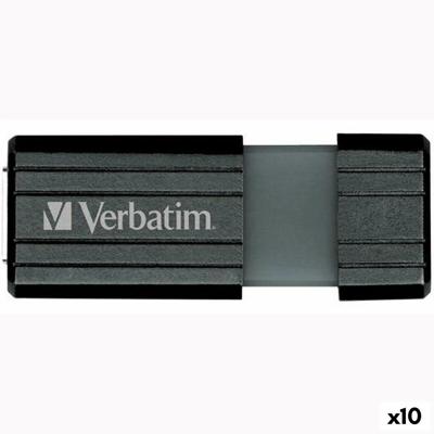 USB stick Verbatim STORE'N'GO PINSTRIPE Zwart 128 GB (10 Stuks)