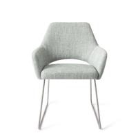 Jesper Home Yanai eetkamerstoel Soft Sage slide steel - thumbnail