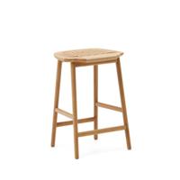 Kave Home Barkruk 'Enit' Eikenhout, kleur Naturel (zithoogte 65cm) - thumbnail