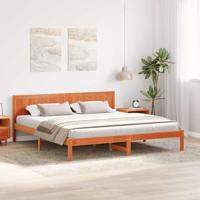 Bedframe Bruin 200 x 200 cm Massief grenenhout - thumbnail