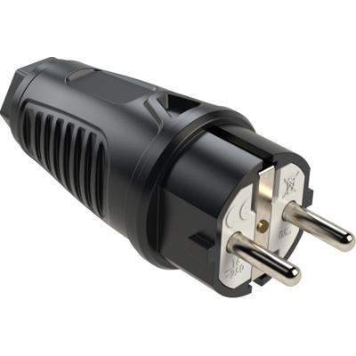 Rubberen stekker met polyamide inzet "SIROX" zwart