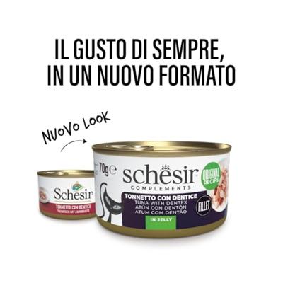 SCHESIR Oceanic Adult Tonijn met Dentic - natvoer voor katten - 70g