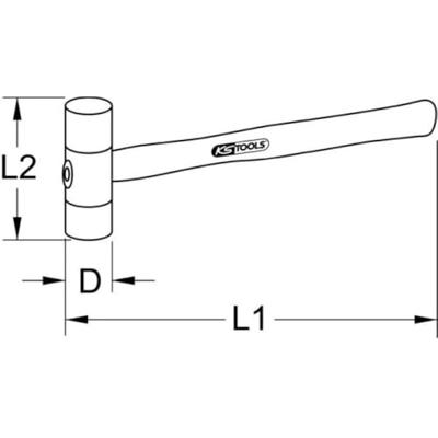 KS Tools 140.5201 140.5201 Kunststof hamer 210 g 260 mm 1 stuk(s) KS Tools 140.5201 140.5201 Kunststof hamer 210 g 260 mm 1 stuk(s)
