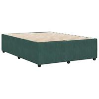 Bedframe zonder matras 160x200 cm fluweel donkergroen - thumbnail