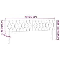 Hoofdbord LED 160x7x78/88 cm stof donkerbruin - thumbnail