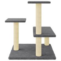 VidaXL Kattenmeubel met sisal krabpalen 61 cm donkergrijs - thumbnail