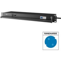 Caymon PSR429G/B 19" spanningsverdeler met randaarde + USB - thumbnail