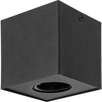 Vierkante LED Plafondspot - GU10 Fitting - Mat Zwart Aluminium - thumbnail