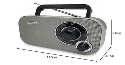 Transistor Radio Denver Electronics TR-51 AM/FM Grijs