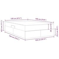 Opbergbed met matras met matras Wit 120 x 190 cm Nep Leer - thumbnail