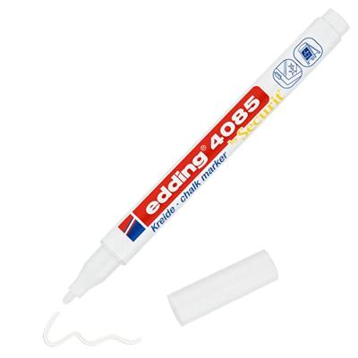 Edding Krijtmarker e-4085, ronde punt van 1 - 2 mm, wit Edding Krijtmarker e-4085, ronde punt van 1 - 2 mm, wit