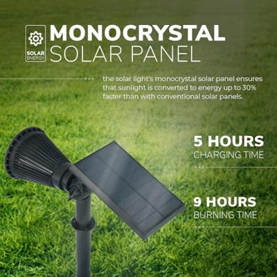 Bend PIR solar prikspot - Bewegingssensor en schemerschakelaar - 3000K warm wit - 2 lichtstanden - 300 lumen - 6-9 uur brandtijd - IP65 waterdicht - thumbnail
