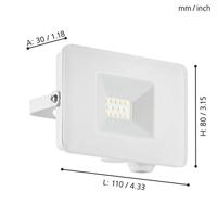Eglo BuitenspotFaedo 3 10W wit - 33152 - thumbnail