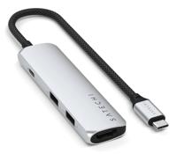 Satechi USB-C 4-in-1 Slim multiport adapter (4K) - Silver - thumbnail