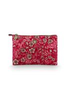 Pip Studio Toilettas Charly Medium Quilted Daisy Dreams Rood - thumbnail