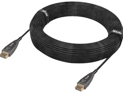 Club 3D displayport 1.4 active optical unidirectional kabel (zwart, 20 meter, 4k 120hz, 8k 60hz)