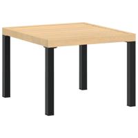 3-delige Loungeset met kussens gepoedercoat staal zwart - thumbnail