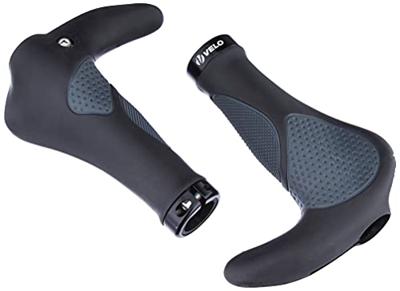Velo Handvatset m-wave ergogel d3 bar met gelvulling en klem - zwart/grijs