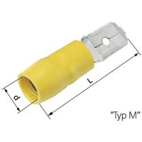 LAPP 63103040 Platte stekker (male) Insteekbreedte: 6.3 mm Insteekdikte: 0.8 mm 180 ° Deels geïsoleerd Geel 50 stuk(s) - thumbnail