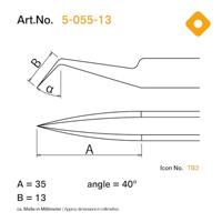 Bernstein Tools for Electronics 5-055-13 SMD-pincet 7a SA-ESD Sikkelspits, super-spits 120 mm - thumbnail