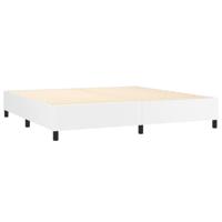 Boxspring met matras kunstleer wit 200x200 cm - thumbnail