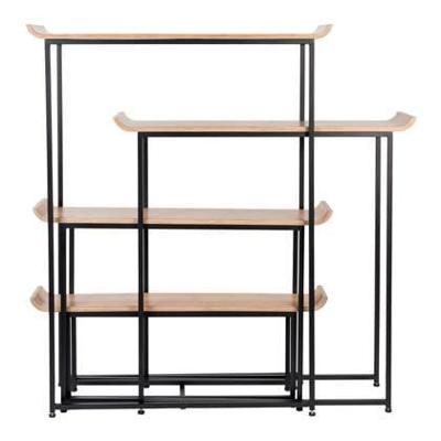 Zuiver Wandrek 'Flodka' Hout en staal, Set van 4 stuks