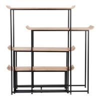 Zuiver Wandrek 'Flodka' Hout en staal, Set van 4 stuks - thumbnail