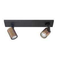 Highlight OpbouwspotHalo Spot zwart met koper brons 2-lichts recht - S7148.32 - thumbnail