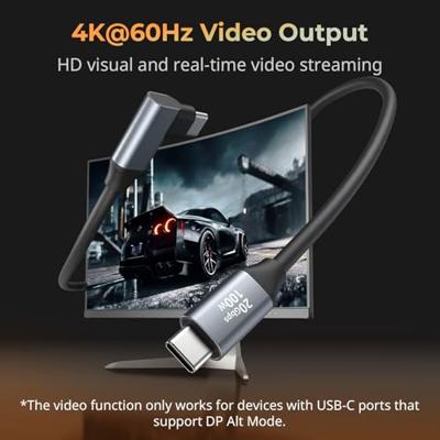 SmallRig 4791 USB-C (Straight) to USB-C (Angled) Data Cable (60cm / 23.6in)