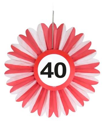 Honeycomb waaier verkeersbord 40 jaar
