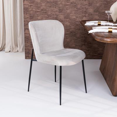Richmond Eetkamerstoel 'Darby' Velvet, kleur Khaki Richmond Eetkamerstoel 'Darby' Velvet, kleur Khaki