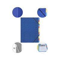 Exacompta Sorteermap 12-delig, blauw - thumbnail