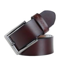 COWATHER XF002 mannen echt leder luxe Business Casual PIN gesp riem Riemlengte: 105cm (XF002 koffie) - thumbnail