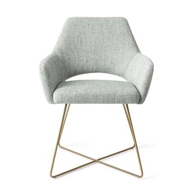 Jesper Home Yanai eetkamerstoel Soft Sage cross gold