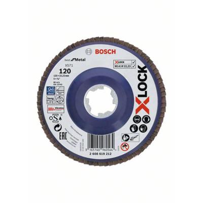 Bosch X-LOCK Lamellenschijf Best for Metal, 125mm, K120 slijpschijf Bosch X-LOCK Lamellenschijf Best for Metal, 125mm, K120 slijpschijf