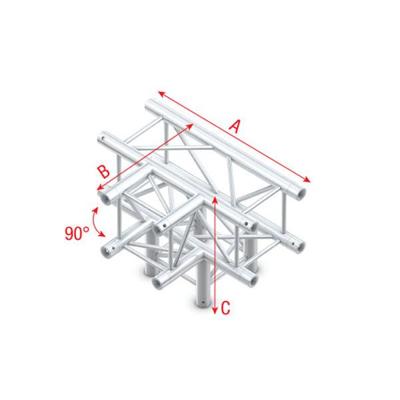 MILOS Milos Pro-30 Square P Truss - T-Cross + Down, 4-way -71 cm