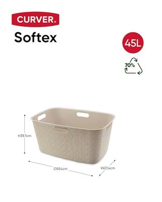 Curver Softex wasmand 45L Krijtwit - thumbnail