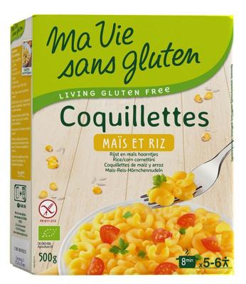 Macaroni van mais en rijst glutenvrij bio 500 Gram