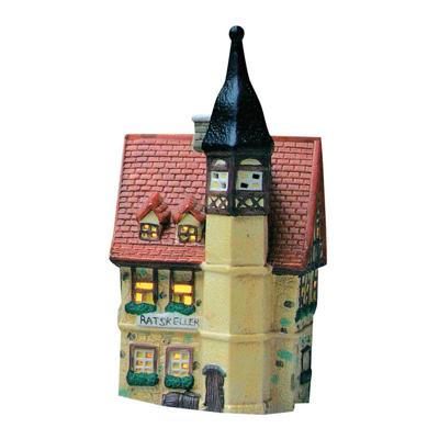 Wurm Lichthaus "Ratskeller" van porselein, kleurrijk (B/H/D) 10x21x10cm
