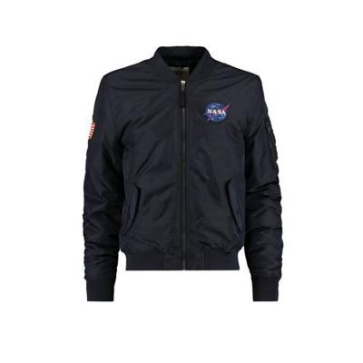 America Today zomer bomberjack Juke met 3D applicatie donkerblauw America Today zomer bomberjack Juke met 3D applicatie donkerblauw