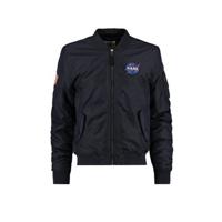 America Today zomer bomberjack Juke met 3D applicatie donkerblauw - thumbnail