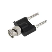 Telegärtner 100023663 Meetadapter BNC-stekker - Banaanstekker 4 mm, Banaanstekker 4 mm Zwart, Zilver - thumbnail