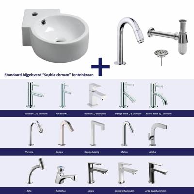 Fonteinset Devi Keramische 44X28 cm Chroom Aqua Splash