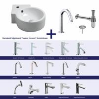 Fonteinset Devi Keramische 44X28 cm Chroom Aqua Splash - thumbnail