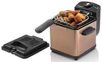 Bestron AF100CO Mini Friteuse 1.5L 1000W Koper/Zwart - thumbnail