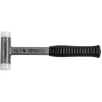 Halder Kunststofhamer | lengte 290 mm hoofd-d. 30 mm | stalen buis terugslagvrij | hard nylon wit | 1 stuk - 3377.030 - 3377.030 - thumbnail