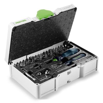 Festool SYS3 S 76-1/4"-CE RA Ratelset 36-delig in Systainer - 578112